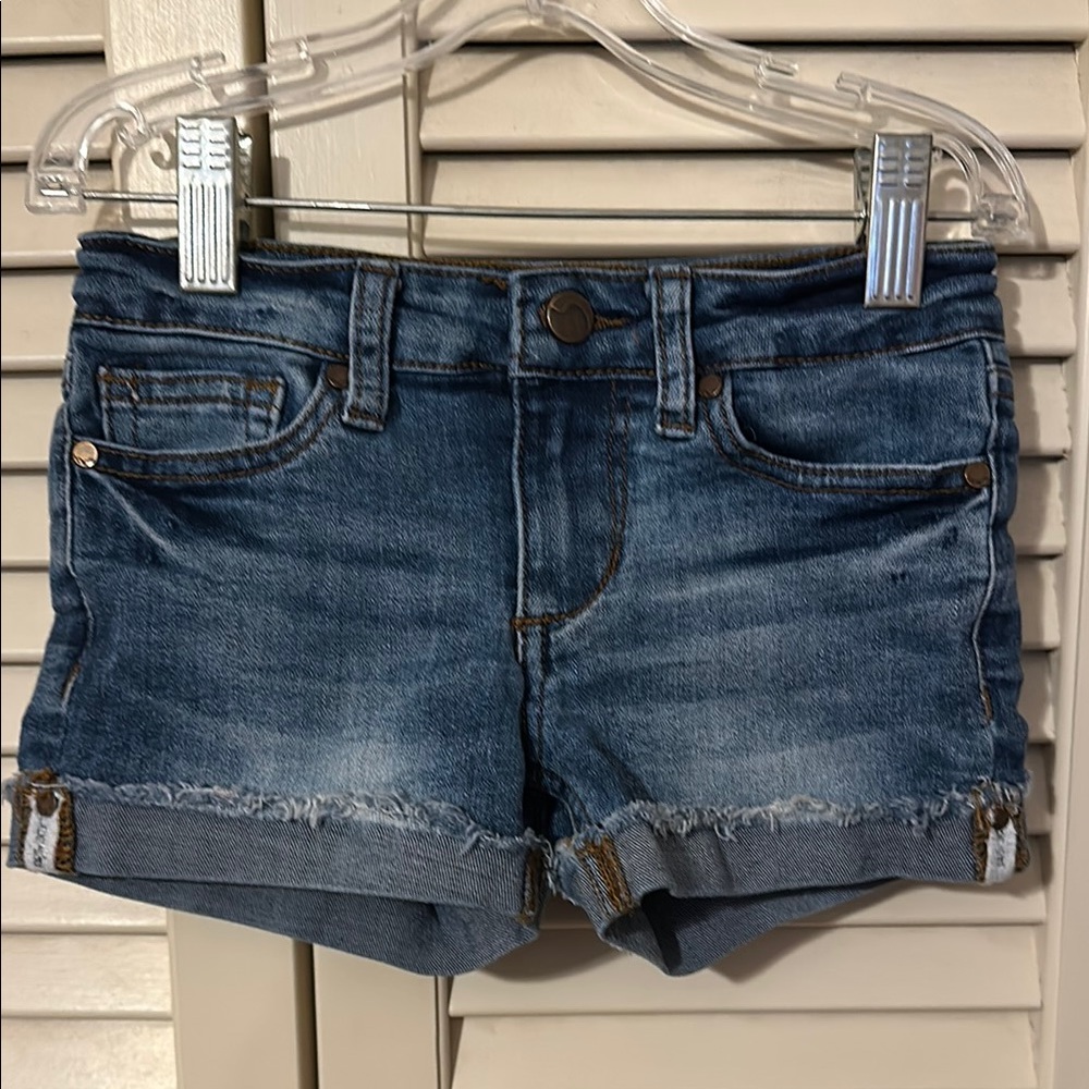 Joe's Jeans Blue Distressed Denim Shorts size 5 girls